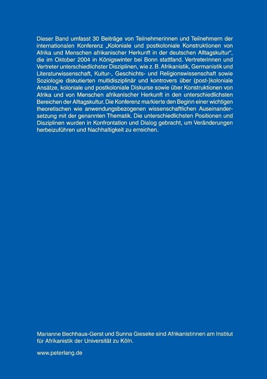 Produktbild: Koloniale und postkoloniale Konstruktionen von Afrika und Menschen afrikanischer Herkunft in der deutschen Alltagskultur