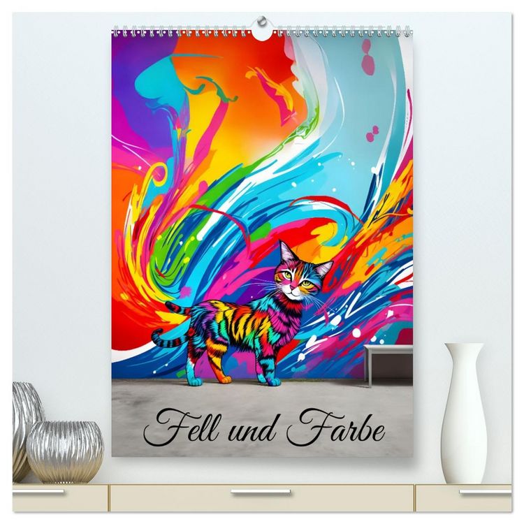 Produktbild: Fell und Farbe (hochwertiger Premium Wandkalender 2026 DIN A2 hoch), Kunstdruck in Hochglanz