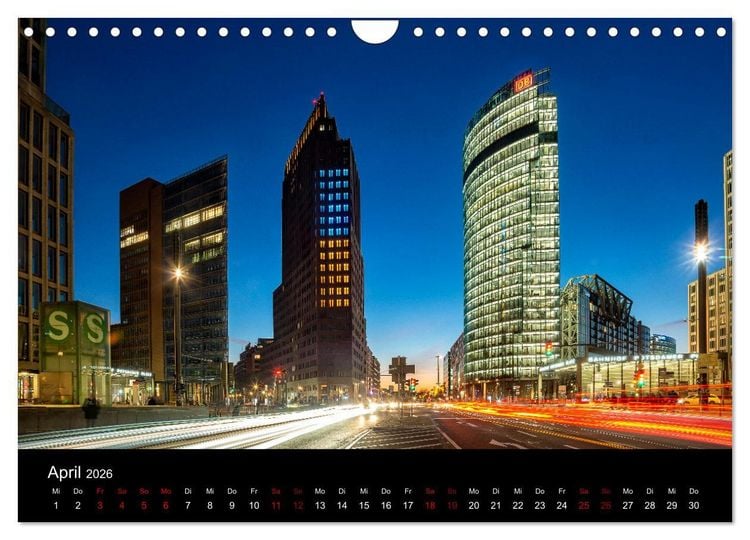 Produktbild: Eine Reise durch Berlin bei Nacht (Wandkalender 2026 DIN A4 quer), CALVENDO Monatskalender