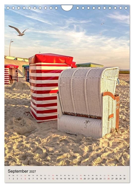 Produktbild: Borkum Strandspaziergang (Wandkalender 2027 DIN A4 hoch), CALVENDO Monatskalender