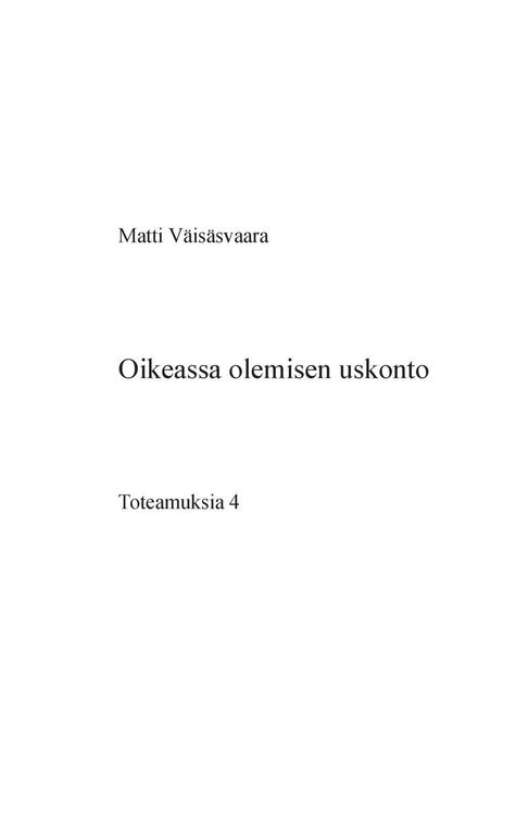 Produktbild: Oikeassa olemisen uskonto