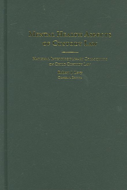 Produktbild: Mental Health Aspects Of Custody Law