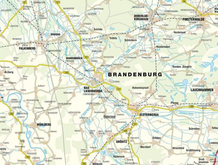 Produktbild: Naturpark Niederlausitzer Heidelandschaft - Kurstadt Bad Liebenwerda - M&uuml;hlberg - Schradenland 1:50 000
