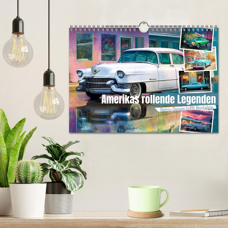 Produktbild: Amerikas rollende Legenden &ndash; Retro-Design trifft Nostalgie (Wandkalender 2026 DIN A4 quer), CALVENDO Monatskalender