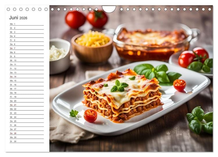 Produktbild: Buongusto Italia - Ein Jahr voller italienischer KI K&ouml;stlichkeiten (Wandkalender 2026 DIN A4 quer), CALVENDO Monatskalender