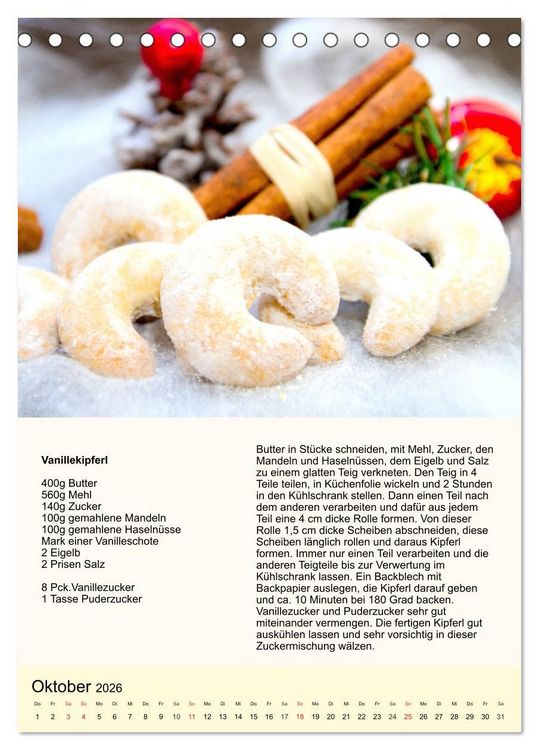 Produktbild: Pl&auml;tzchen. Kekse f&uuml;r das ganze Jahr! (Tischkalender 2026 DIN A5 hoch), CALVENDO Monatskalender