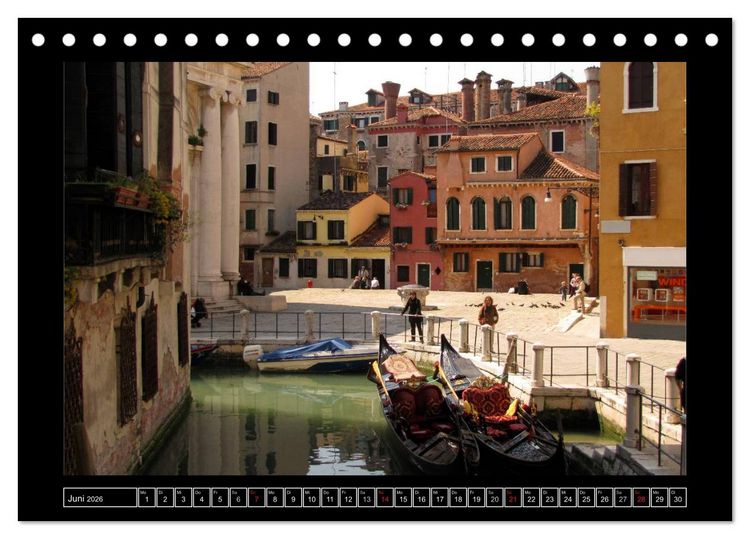 Produktbild: Romantisches Fernweh - Venedig (Tischkalender 2026 DIN A5 quer), CALVENDO Monatskalender