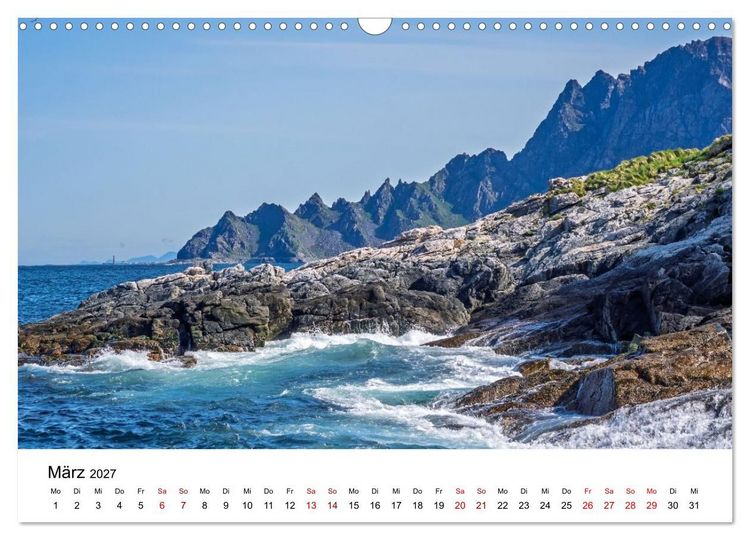Produktbild: Inseln im Nordmeer - Lofoten-And&oslash;ya-Senja (Wandkalender 2027 DIN A3 quer), CALVENDO Monatskalender