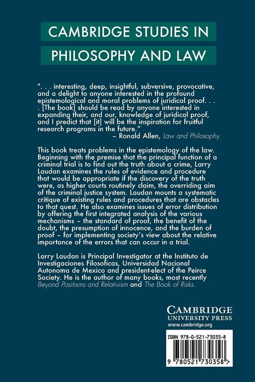 Produktbild: Truth, Error, and Criminal Law