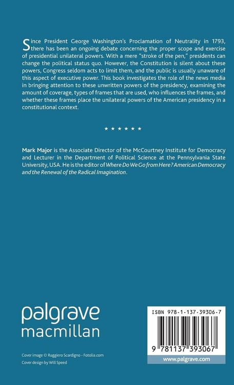 Produktbild: The Unilateral Presidency and the News Media
