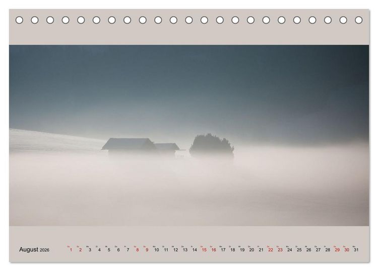 Produktbild: Fogscapes - magische Nebellandschaften (Tischkalender 2026 DIN A5 quer), CALVENDO Monatskalender