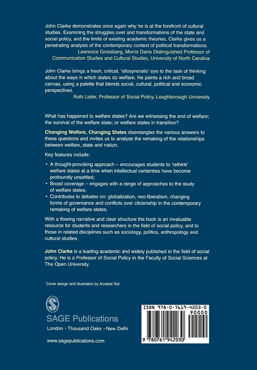 Produktbild: Changing Welfare, Changing States