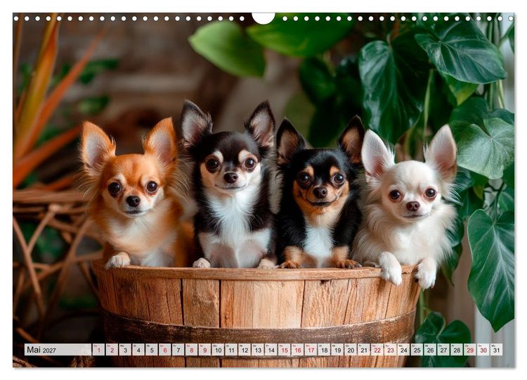 Produktbild: Niedliche Chihuahuas (Wandkalender 2027 DIN A3 quer), CALVENDO Monatskalender