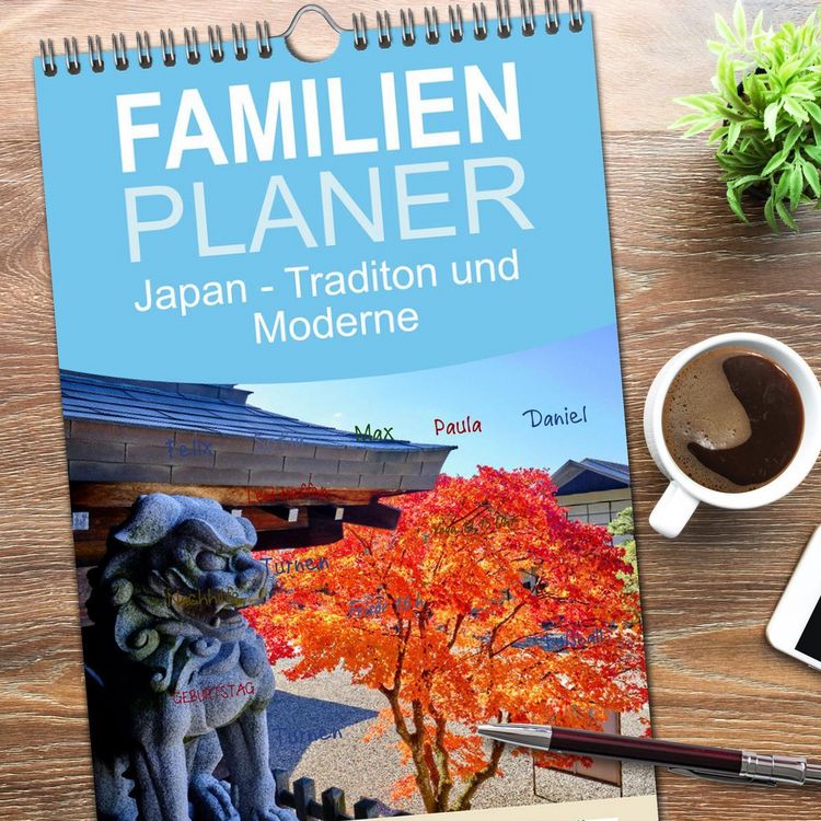 Produktbild: Familienplaner 2026 - Japan - Traditon und Moderne mit 5 Spalten (Wandkalender, 21 x 45 cm) CALVENDO