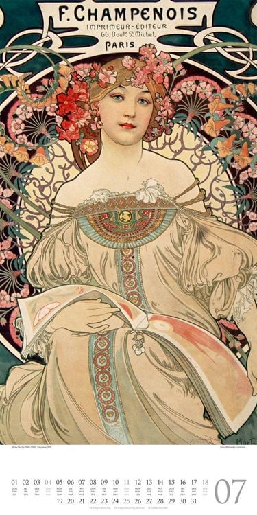 Produktbild: Alfons Mucha Kalender 2027