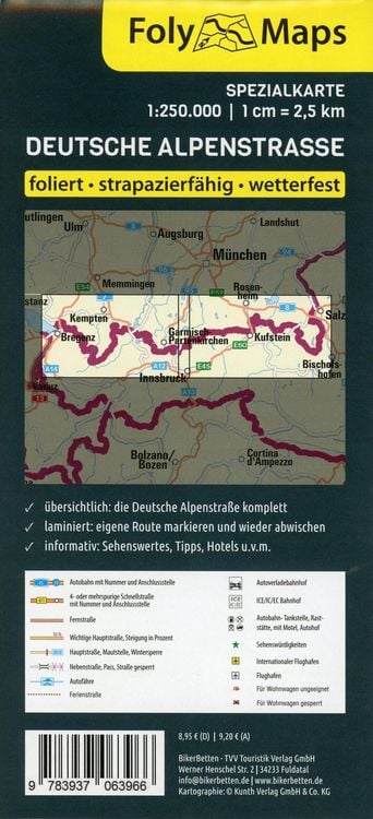 Produktbild: FolyMaps Deutsche Alpenstra&szlig;e Spezialkarte