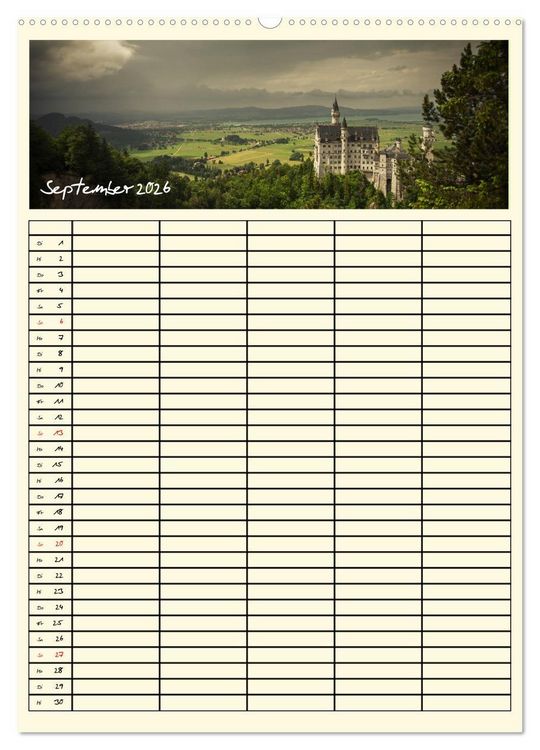 Produktbild: Urlaubsparadiese - Familienplaner (hochwertiger Premium Wandkalender 2026 DIN A2 hoch), Kunstdruck in Hochglanz
