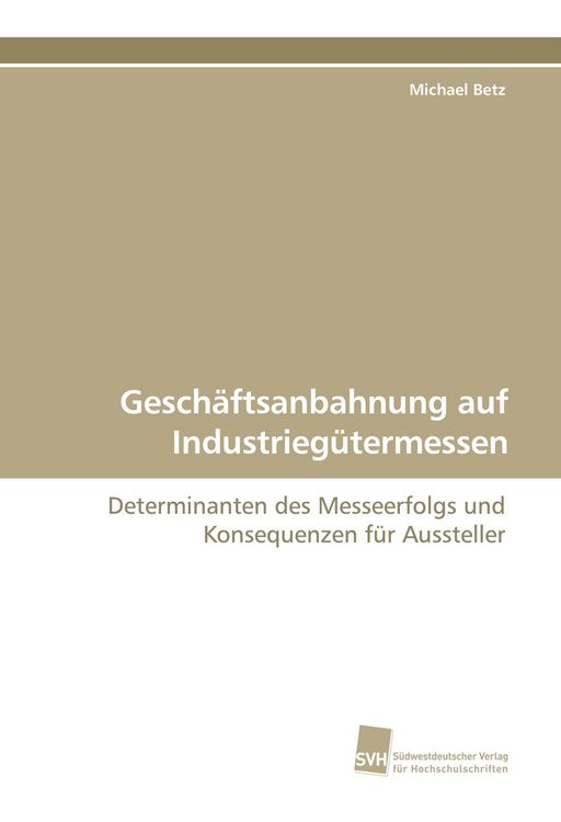 Produktbild: Gesch&auml;ftsanbahnung auf Industrieg&uuml;termessen