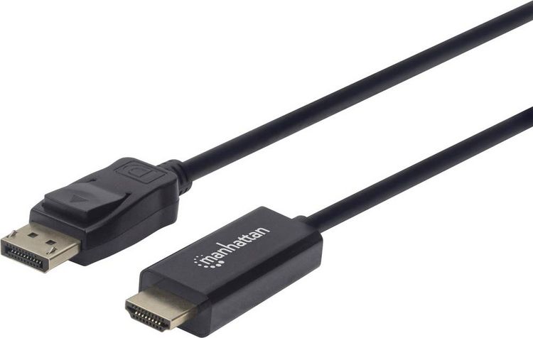 Produktbild: Manhattan DisplayPort / HDMI Adapterkabel DisplayPort Stecker, HDMI-A Stecker 1.80 m Schwarz 152679 DisplayPort-Kabel