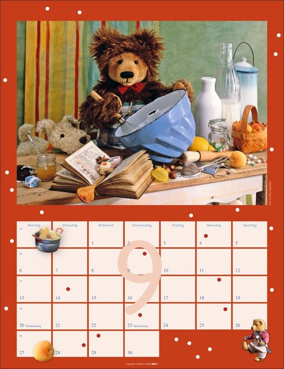 Produktbild: Teddyb&auml;ren Kalender 2027
