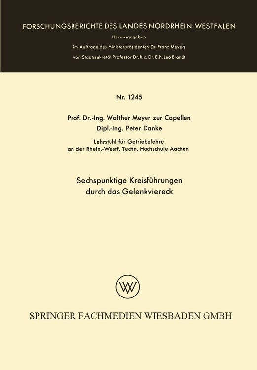 Produktbild: Sechspunktige Kreisf&uuml;hrungen durch das Gelenkviereck