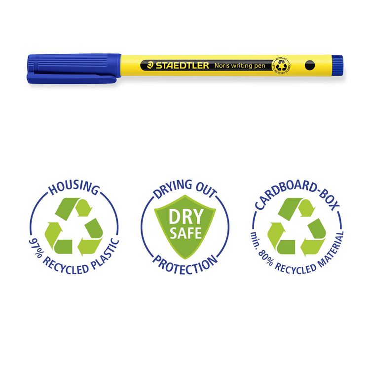 Produktbild: STAEDTLER Noris&reg; writing pen 307, 4 x Fineliner, schwarz, 307-9 BK4