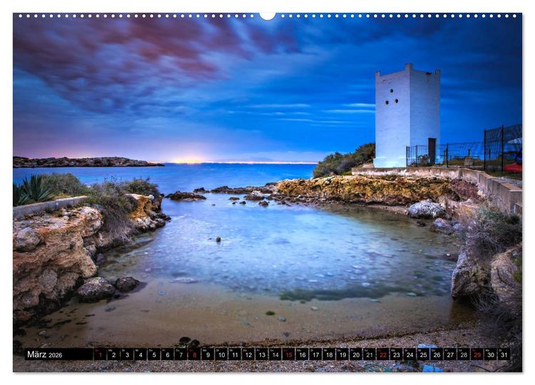 Produktbild: MALLORCA BEI NACHT (hochwertiger Premium Wandkalender 2026 DIN A2 quer), Kunstdruck in Hochglanz