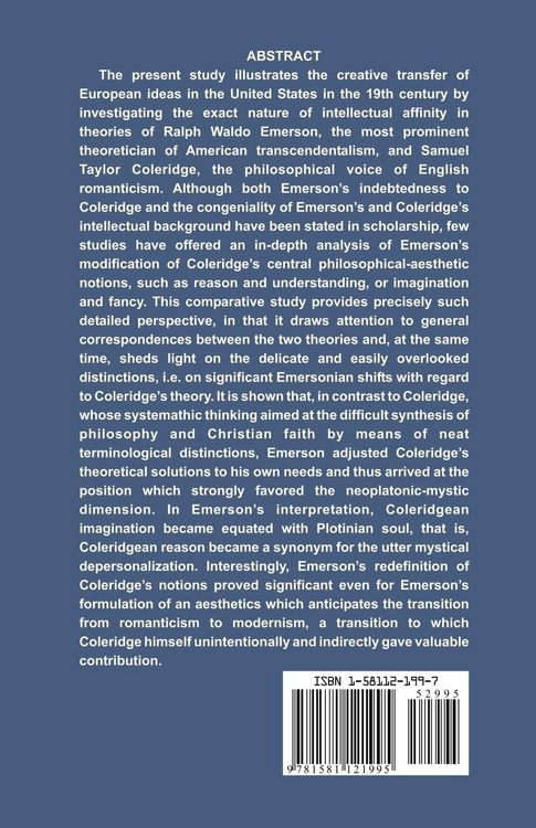 Produktbild: Coleridge and Emerson