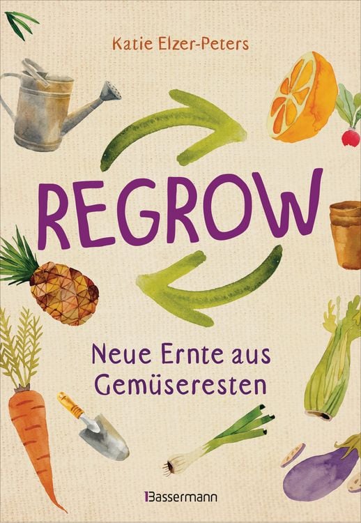 Produktbild: Regrow: Neue Ernte aus Gem&uuml;seresten - Von Avocado bis Zwiebel. Die unkomplizierte Nachzucht aus Samen, Wurzeln, St&auml;ngeln oder Bl&auml;ttern