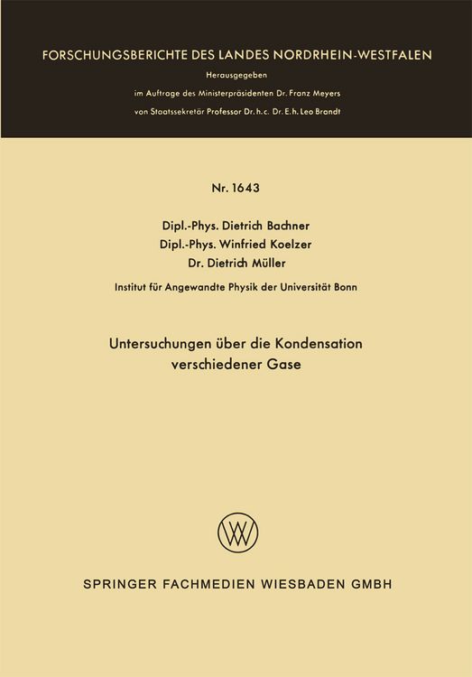 Produktbild: Untersuchungen &uuml;ber die Kondensation verschiedener Gase