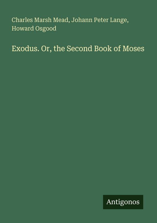 Produktbild: Exodus. Or, the Second Book of Moses