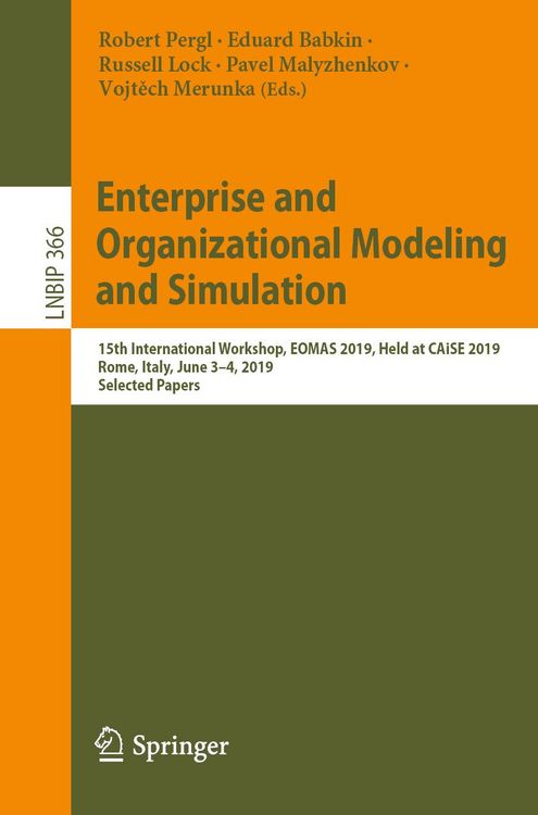 Produktbild: Enterprise and Organizational Modeling and Simulation