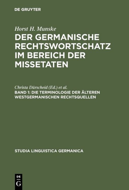 Produktbild: Die Terminologie der &auml;lteren westgermanischen Rechtsquellen