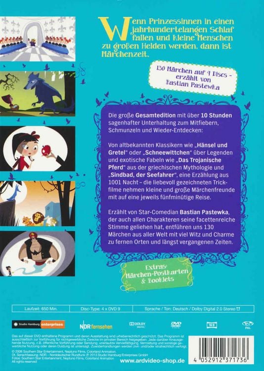 Produktbild: M&auml;rchen aus aller Welt - Erz&auml;hlt von Bastian Pastewka [4 DVDs]