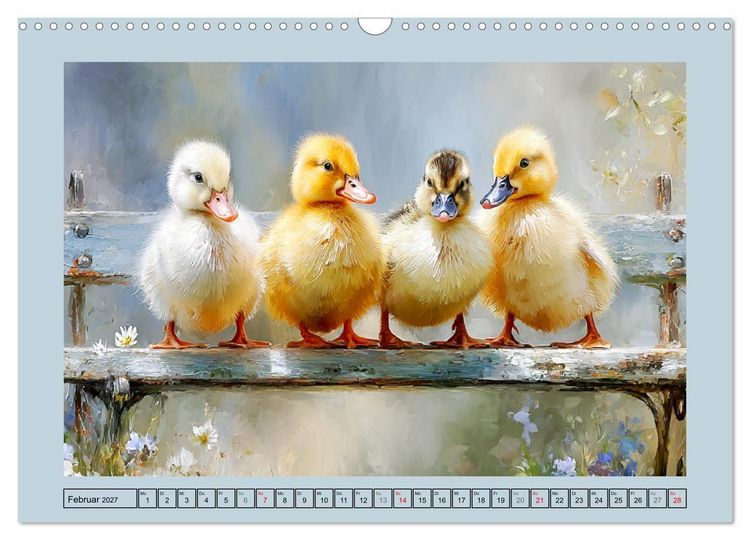 Produktbild: Zwergenten. Bezaubernde Schreih&auml;lse in der Natur (Wandkalender 2027 DIN A3 quer), CALVENDO Monatskalender