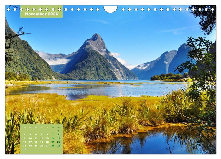 Produktbild: Erlebe mit mir die H&ouml;hepunkte von Neuseeland (Wandkalender 2026 DIN A4 quer), CALVENDO Monatskalender