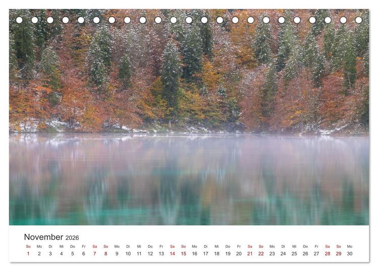 Produktbild: Bezaubernde Bergseen (Tischkalender 2026 DIN A5 quer), CALVENDO Monatskalender
