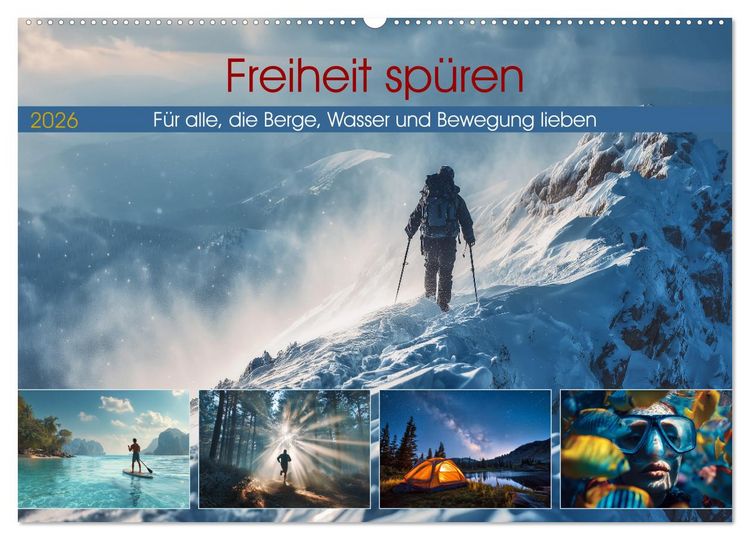 Produktbild: Freiheit sp&uuml;ren (Wandkalender 2026 DIN A2 quer), CALVENDO Monatskalender