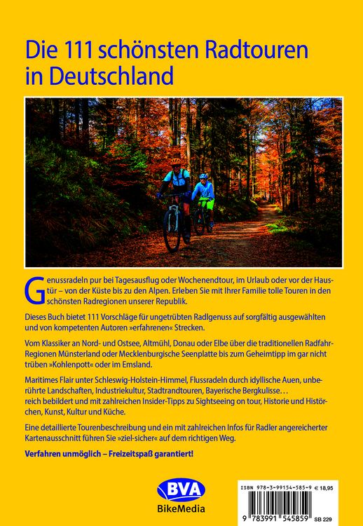 Produktbild: BVA Die 111 sch&ouml;nsten Radtouren in Deutschland