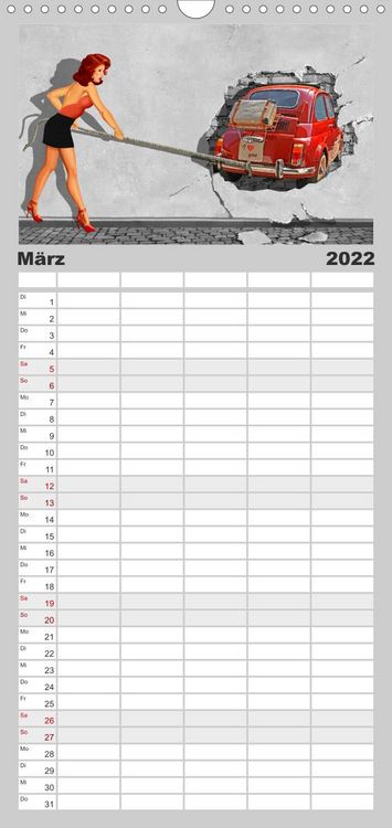 Produktbild: Familienplaner Street-Art in Digital-Art by Mausopardia (Wandkalender 2022 , 21 cm x 45 cm, hoch)