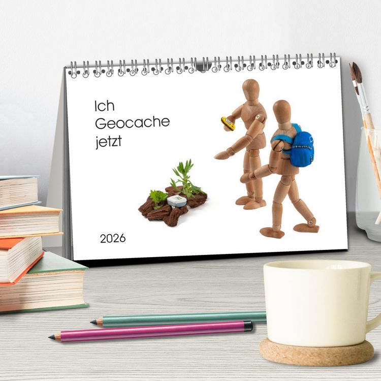 Produktbild: Ich Geocache jetzt (Tischkalender 2026 DIN A5 quer), CALVENDO Monatskalender