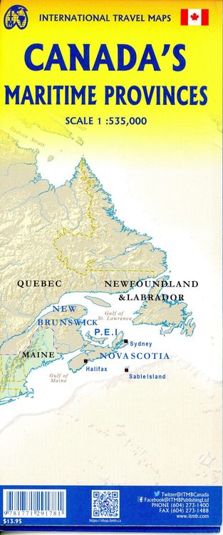 Produktbild: Canada's Maritime Provinces 1:535000