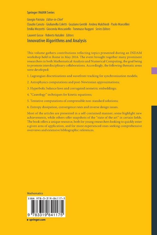 Produktbild: Innovative Algorithms and Analysis