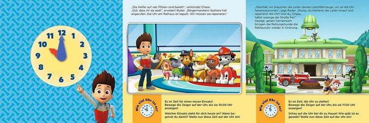 Produktbild: PAW Patrol: Mein Uhrenbuch - Rund um die Uhr im Einsatz mit den Fellfreunden