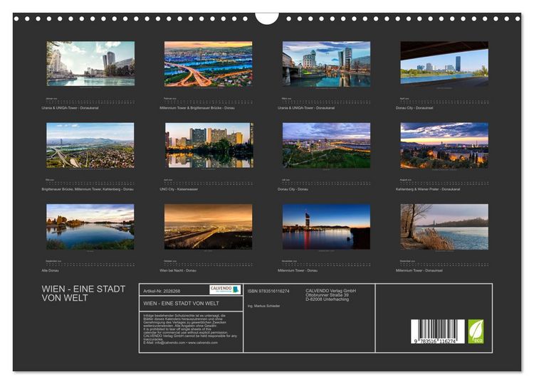 Produktbild: WIEN - EINE STADT VON WELT (Wandkalender 2026 DIN A3 quer), CALVENDO Monatskalender