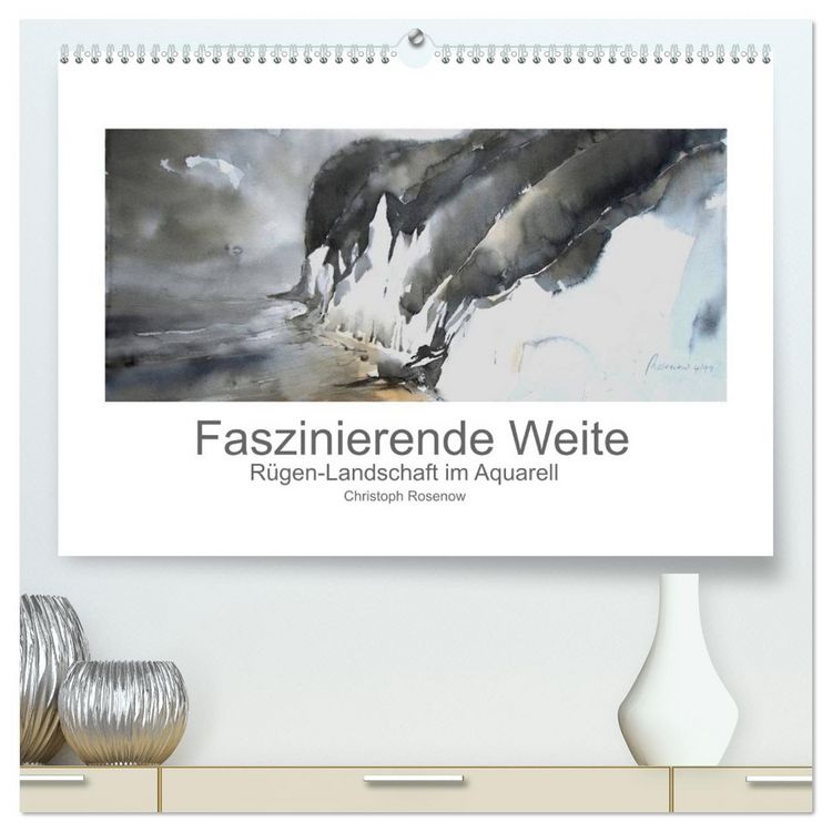 Produktbild: Faszinierende Weite. R&uuml;gen-Landschaft im Aquarell (hochwertiger Premium Wandkalender 2026 DIN A2 quer), Kunstdruck in Hochglanz