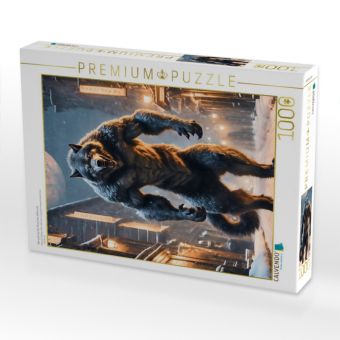 Produktbild: CALVENDO Puzzle Werwolf auf der Pirsch bei Vollmond | 1000 Teile Lege-Gr&ouml;&szlig;e 64x48cm Foto-Puzzle f&uuml;r gl&uuml;ckliche Stunden