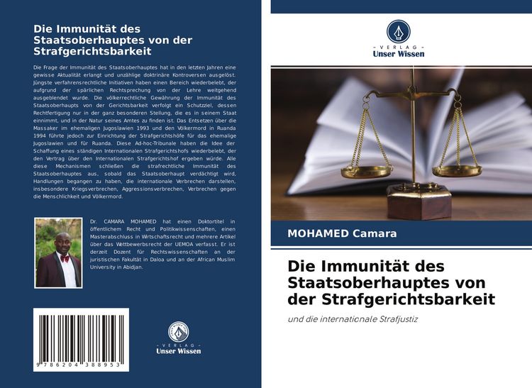 Produktbild: Die Immunit&auml;t des Staatsoberhauptes von der Strafgerichtsbarkeit