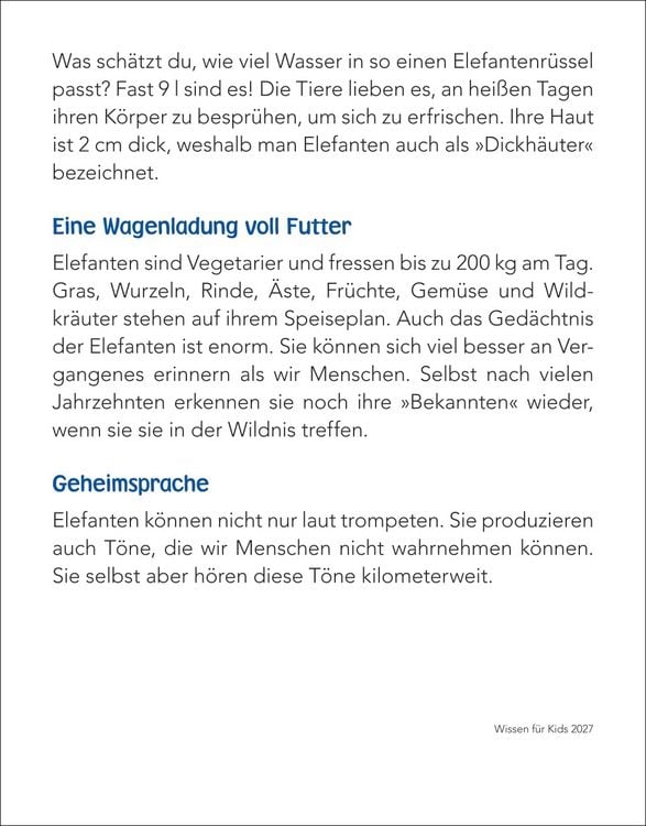 Produktbild: Wissen f&uuml;r Kids Tagesabrei&szlig;kalender 2027