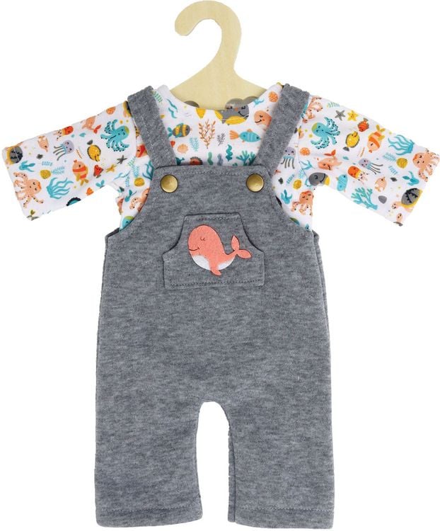 Produktbild: Puppen-Latzhose mit T-Shirt ''Wal Bobby'', Gr. 35-45 cm